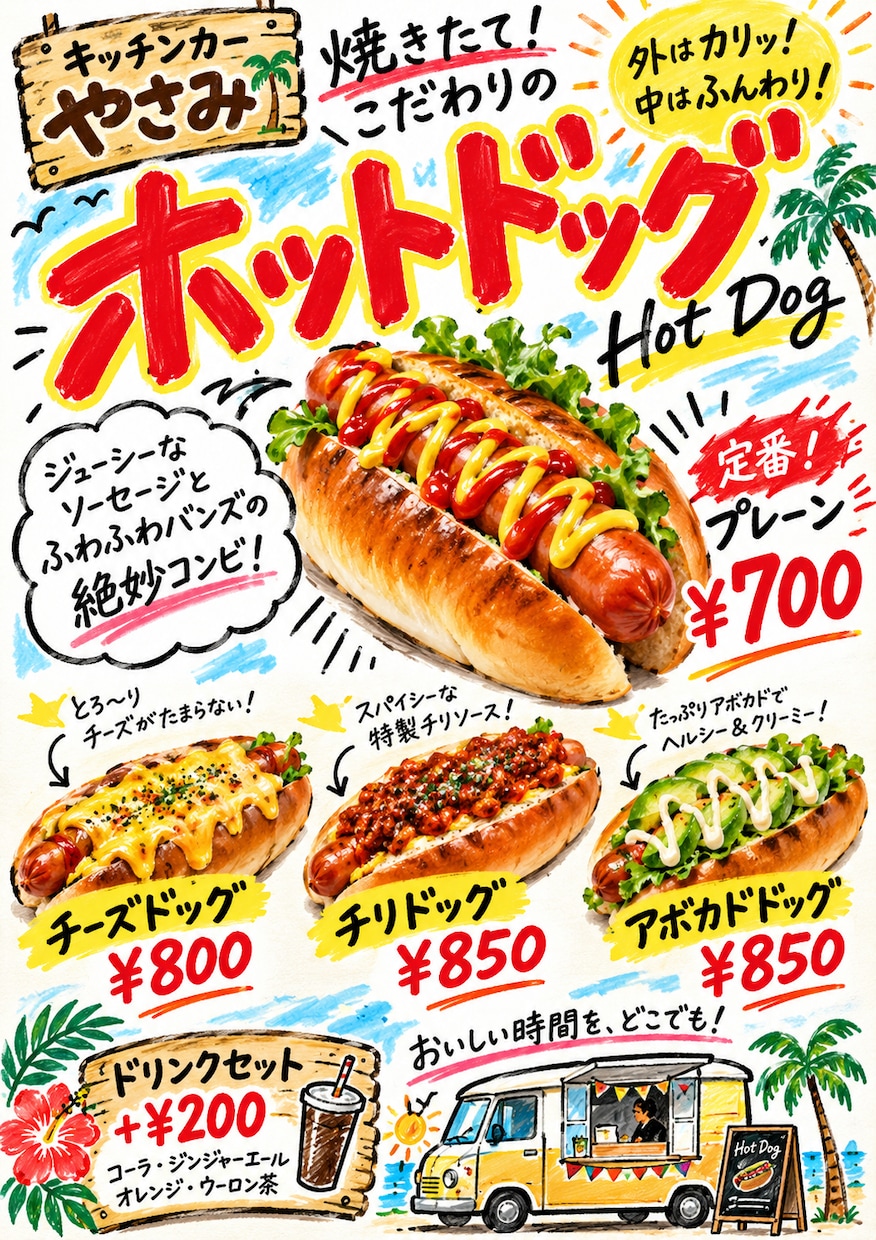 写真映えするキッチンカーメニューおしゃれに作ります 写真映え×美味しそう目を引くキッチンカーメニューを作成します イメージ9