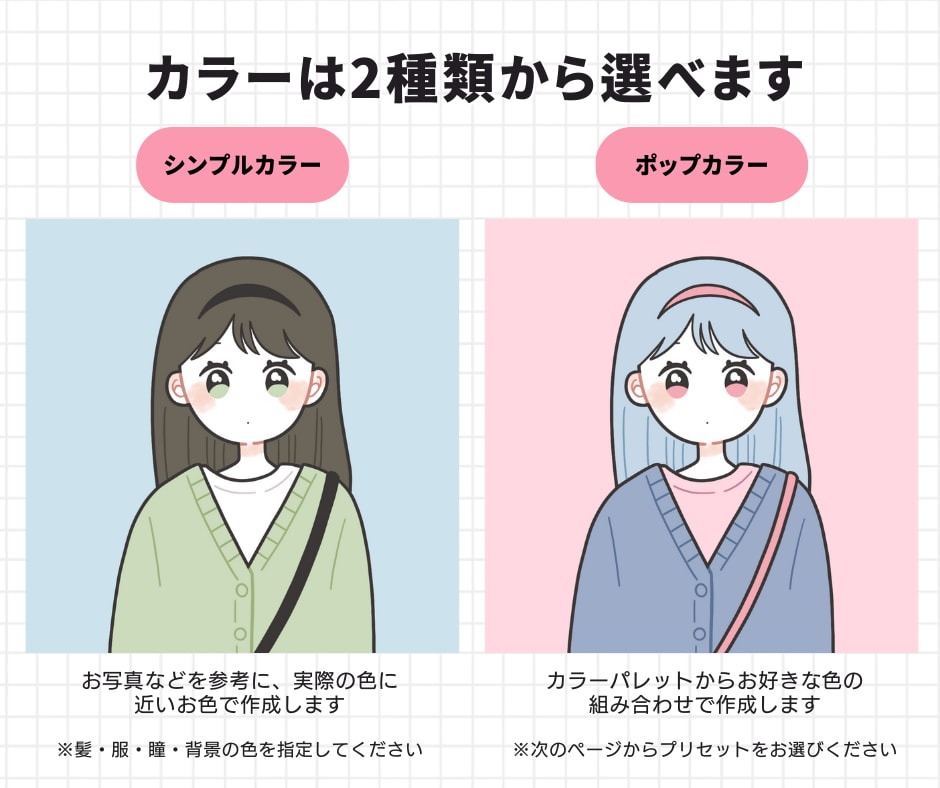 商用OK！シンプルポップな似顔絵アイコン描きます SNSやブログ、記念日のプレゼントにもオススメ！ イメージ3