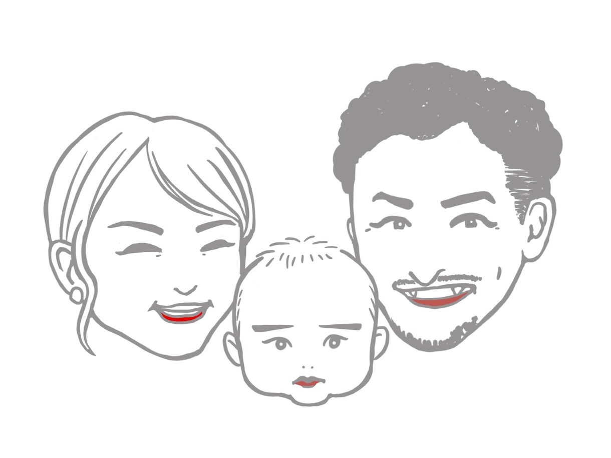 似顔絵を制作します 思い出に。プレゼントに。家族、夫婦、恋人、友達 イメージ3