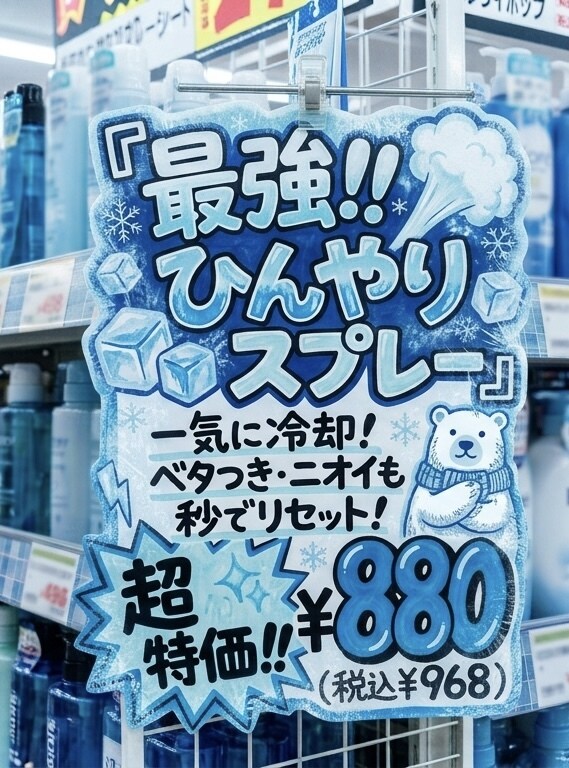 夏を乗り切る！手書きPOP作ります 「夏対策」「爆安」ドラッグストア・小売店の売上UPに！ イメージ4