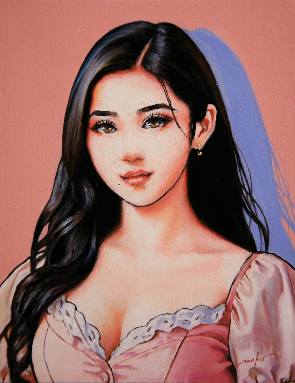 アナログ独特の現代アート的女の子イラストを描きます アナログ感のあるアイコンや似顔絵をご希望の方への特別版です イメージ7