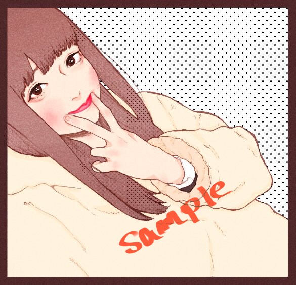 各SNS向けの似顔絵アイコンを描きます リアルとデフォルメの中間〜可愛い系の絵柄にて イメージ3
