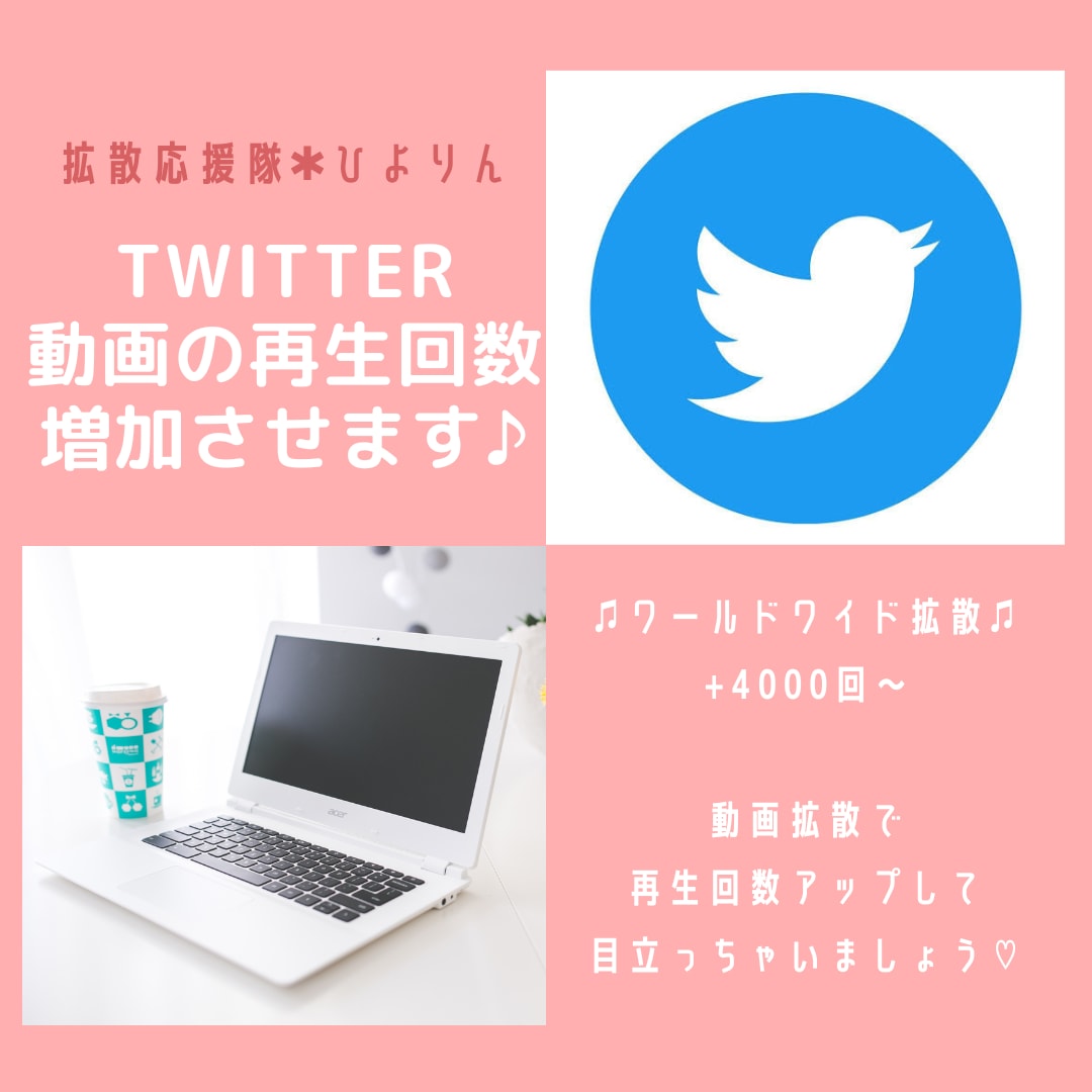 Twitter動画の再生回数増えるまで宣伝します Twitter動画の再生回数をアップさせて目立ちたい方に★ イメージ1
