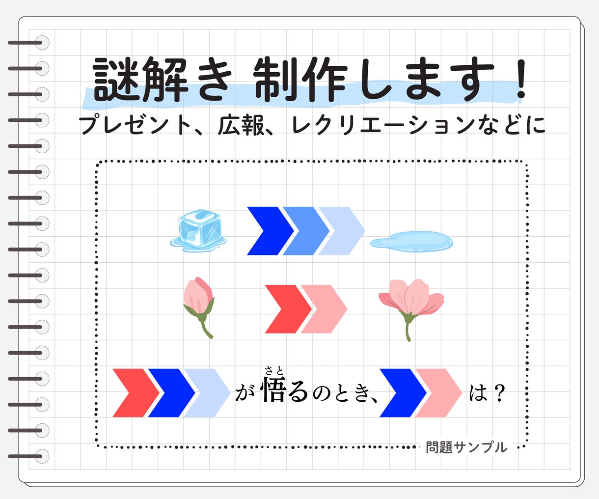 用途に合った謎解きを作ります 答えや形式の指定など幅広いオーダーに応えます イメージ1