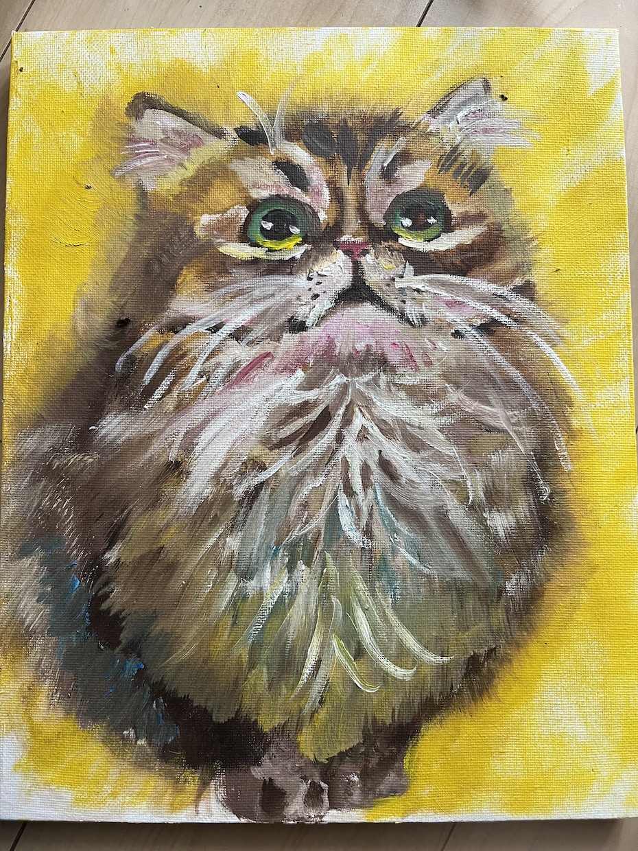 ペットの似顔絵を油絵で作成します ペットの似顔絵を写真を元に似顔絵で作成致します イメージ2