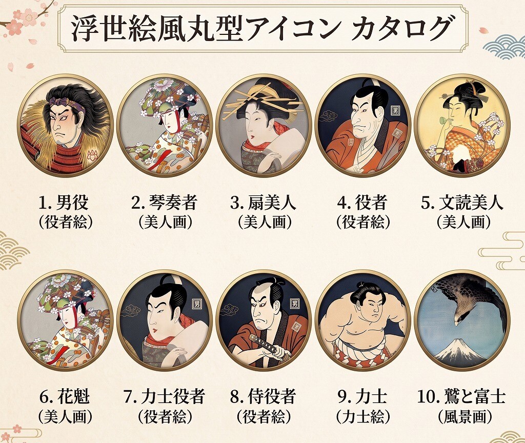 プロ修復の浮世絵でSNSアイコン＆ヘッダー作ります 【法人500社実績】高品質浮世絵から編集 イメージ4