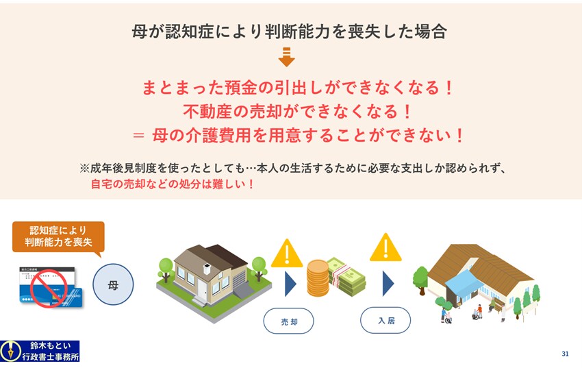 介護破産を防ぐ国の新しい制度の解説を承ります 親が認知症になる前にできる“国の新しい制度”をご存じですか？ イメージ4