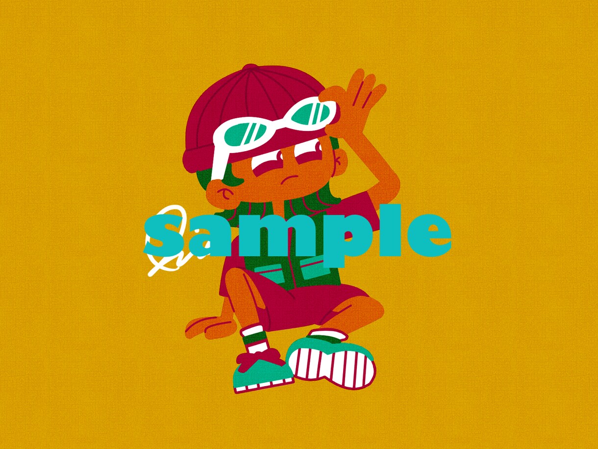 レトロで可愛いキャラクターを作成します レトロで可愛い涙袋を強調したキャラクターを作成します！ イメージ4