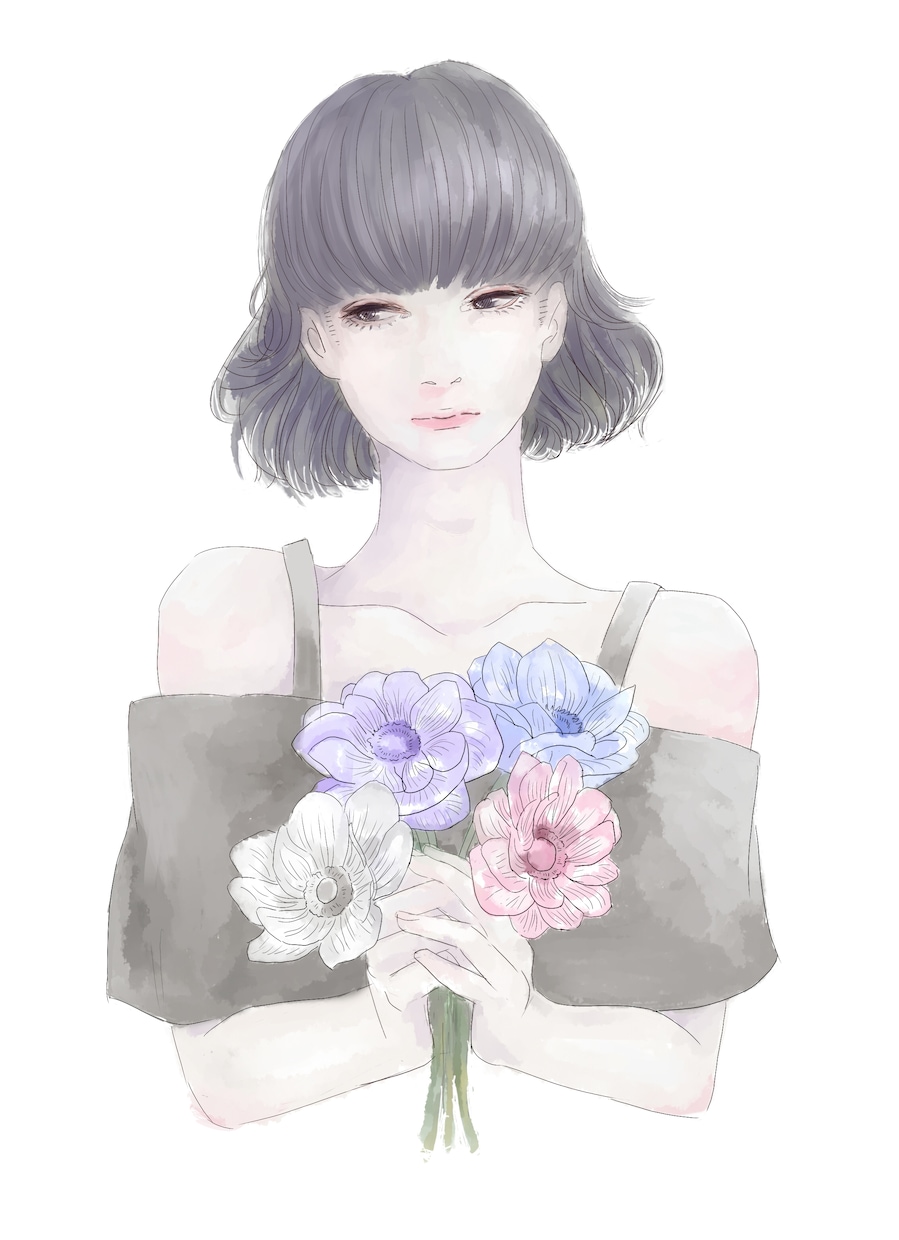おしゃれな女の子のイラストを制作いたします CDジャケット、雑誌、広告、書籍などのイラストをお求めの方に イメージ3