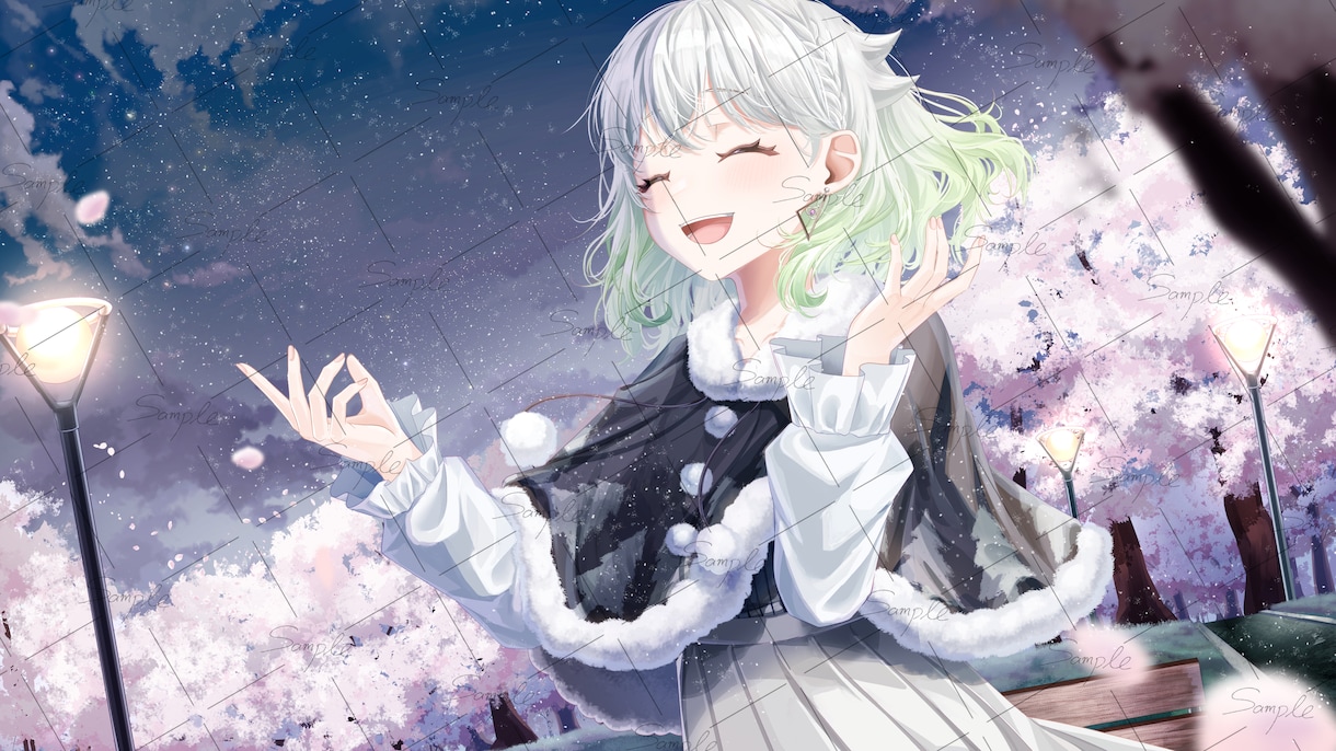 透明感のある等身イラストを描きます Vtuberや配信者など活動でオリジナルイラストが必要な方へ イメージ4