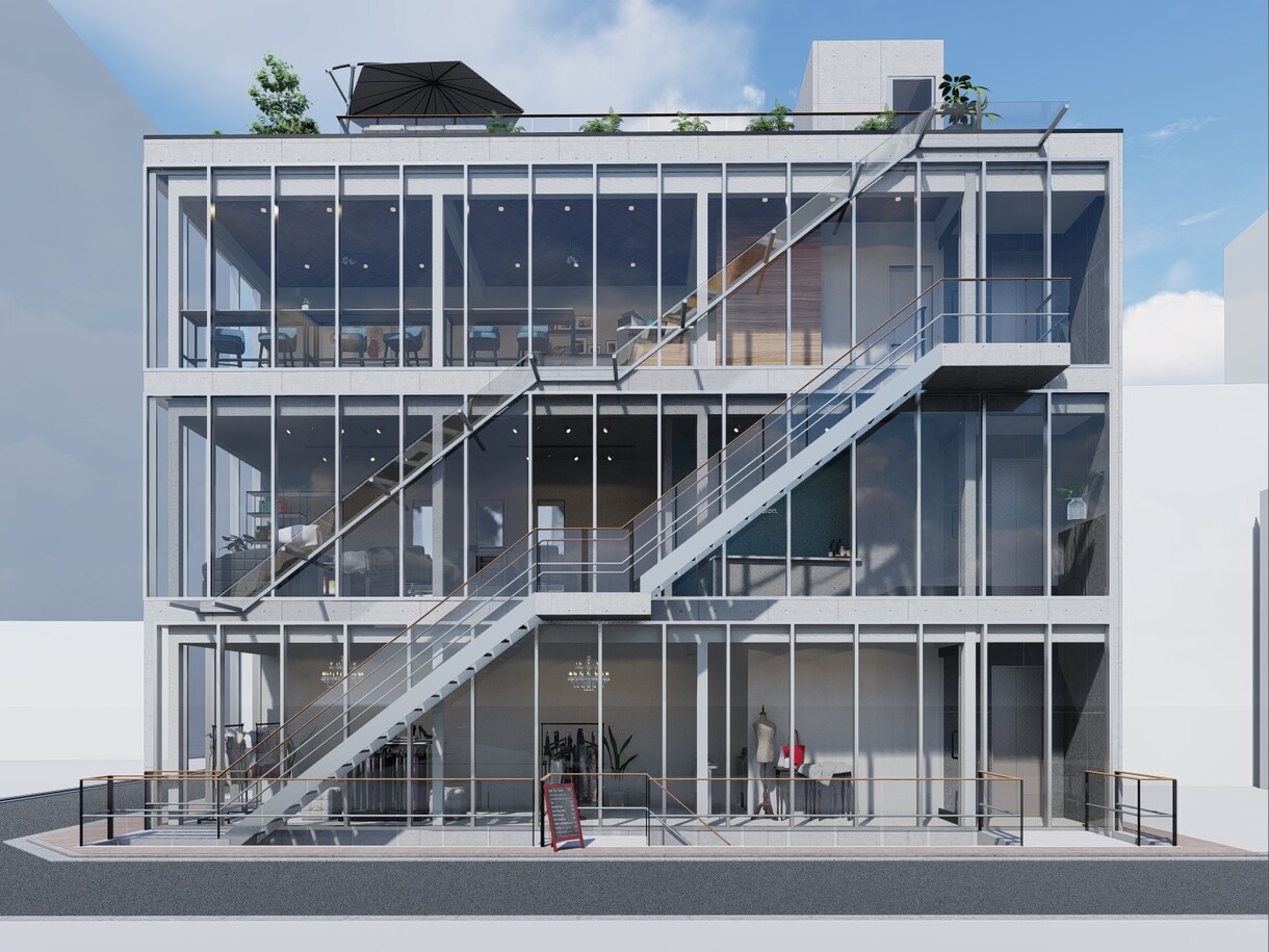 マンション・店舗・施設の建築CGパースを承ります 戸建以外の建築CGパースの作成を承ります イメージ2
