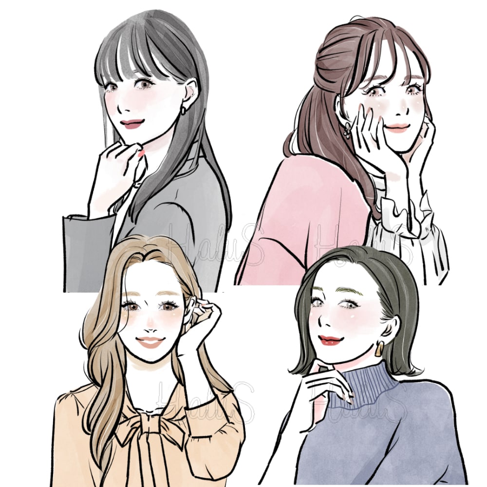 大人女性向けな女性イラスト制作します 上品で洗練された印象を作り上げます イメージ4