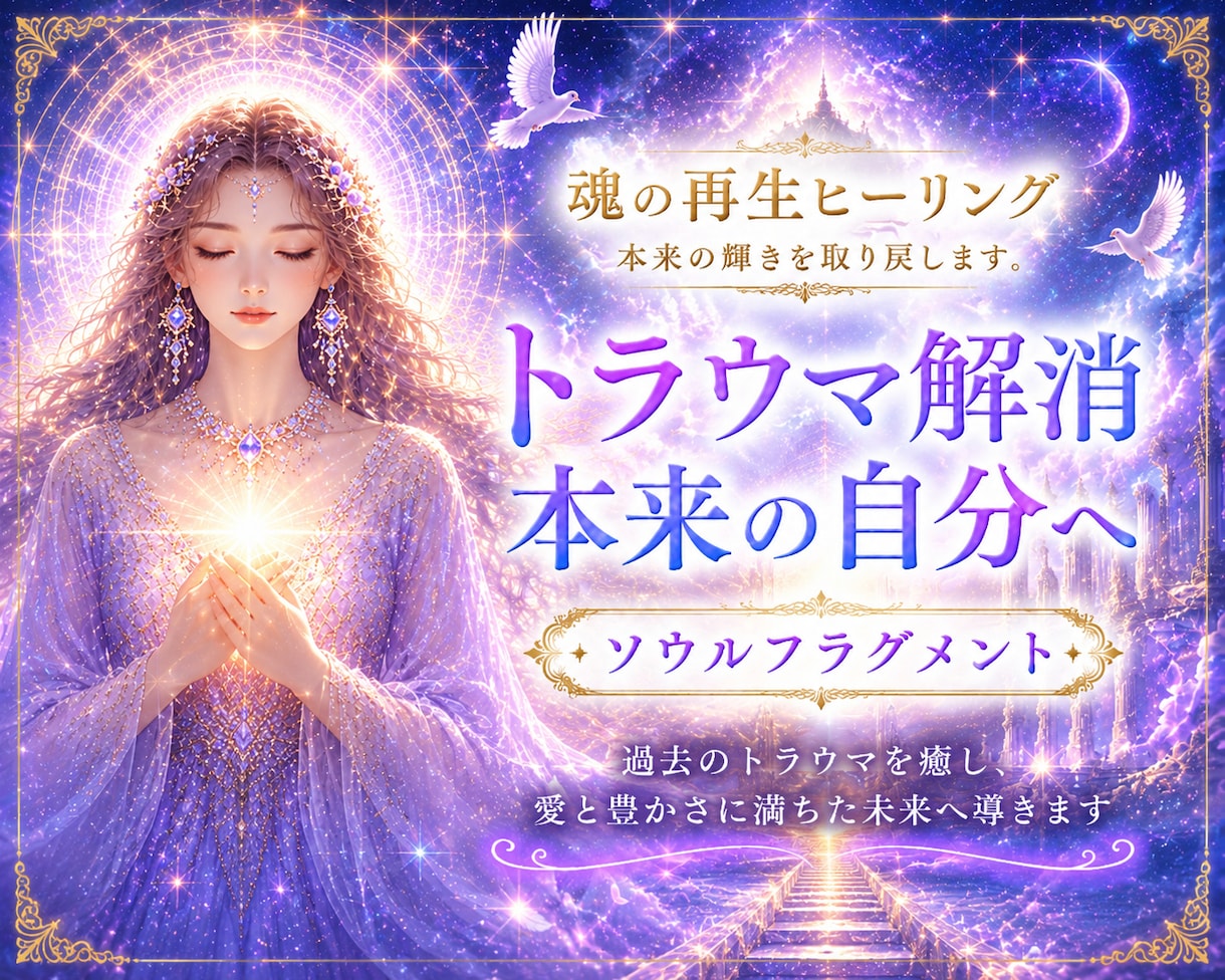 魂の再生ヒーリング✴︎本来の輝きを取り戻します 過去のトラウマを癒し、愛と豊かさに満ちた未来へ導きます イメージ1