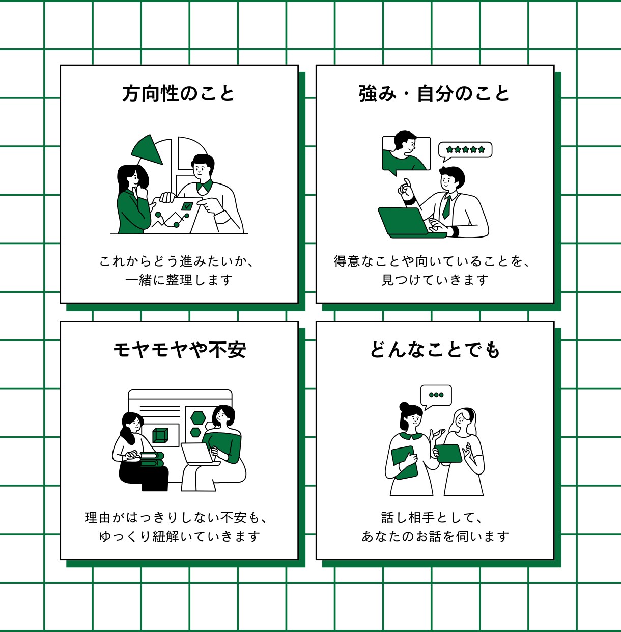 ひとりでがんばる人の話し相手になります ちょっと話したいときに、どうぞ。 イメージ3