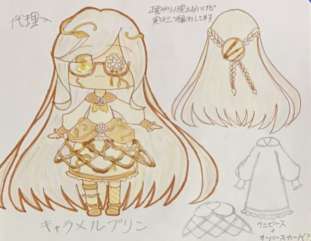可愛いお洋服のデザインを描きます 貴方のオリジナルキャラクターに似合うロリータ衣装デザイン イメージ2