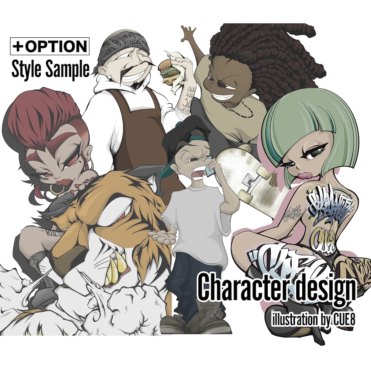 HIPHOP・グラフィティーデザイン描きます ストリートのイラストをお求めの方にお勧め!!商用利用可 イメージ8
