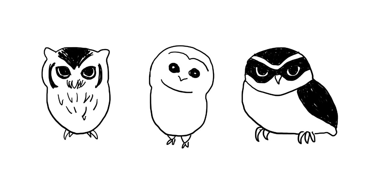 動物のゆるいイラストを手描き風の線画で描きます ゆるい動物のデフォルメイラストと、たまに小さい女の子 イメージ2