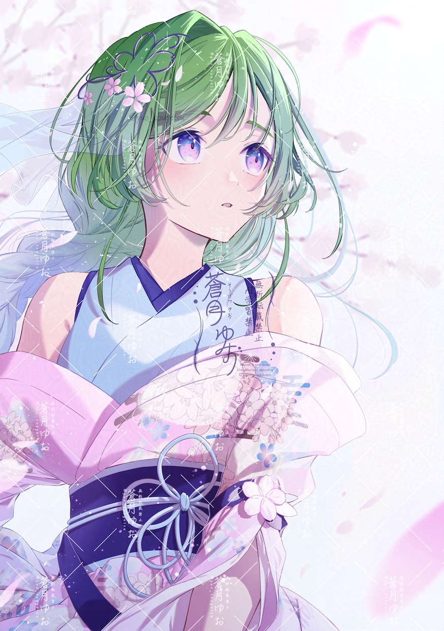 和風な一枚絵、アイコン、サムネ、キャラデザ描きます 綺麗、儚さのある絵に仕上げます イメージ4