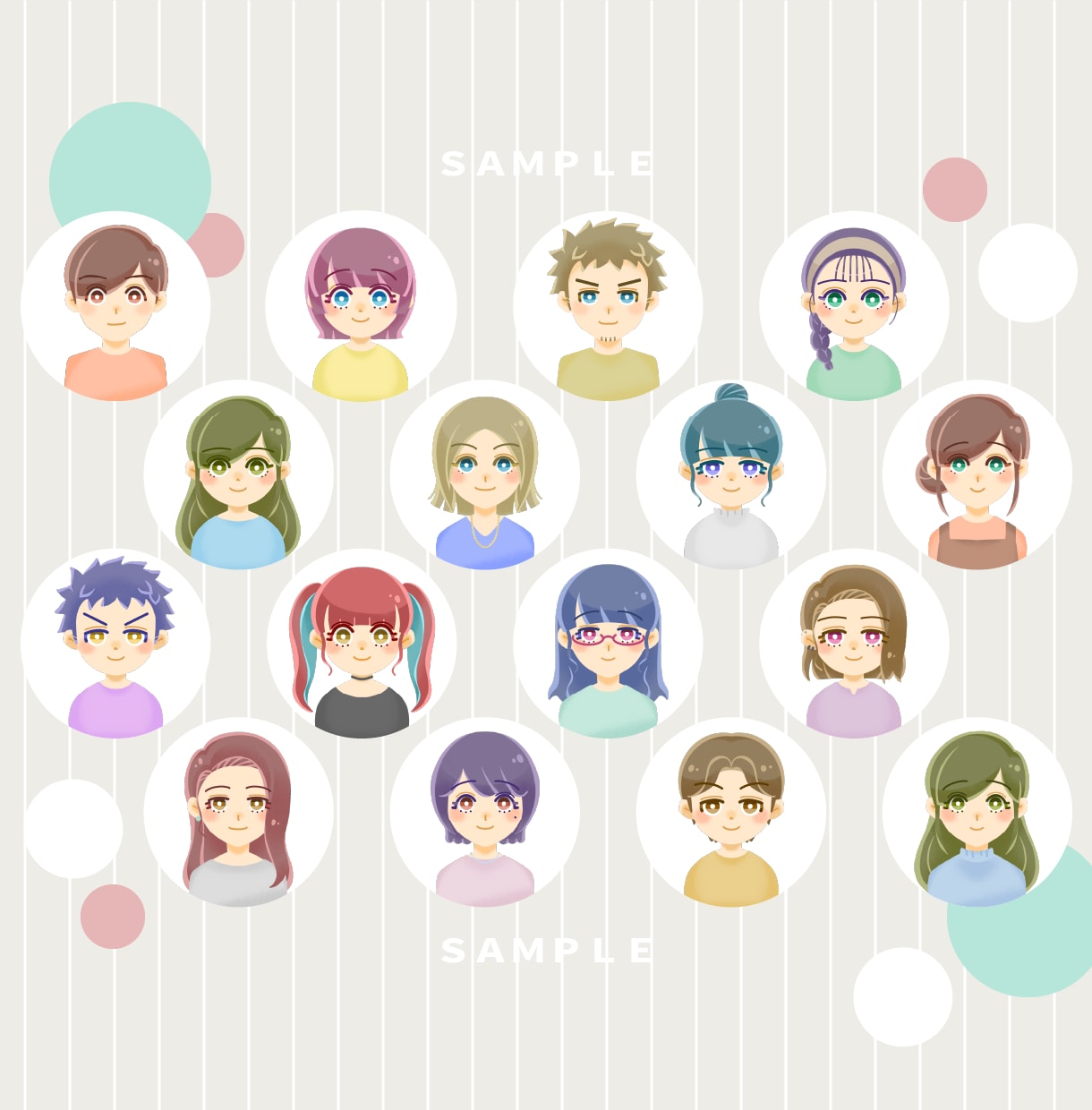 商用利用OK●ふんわりポップなアイコン描きます 絵本のような主線なしのふんわりとしたタッチで魅せます! イメージ7
