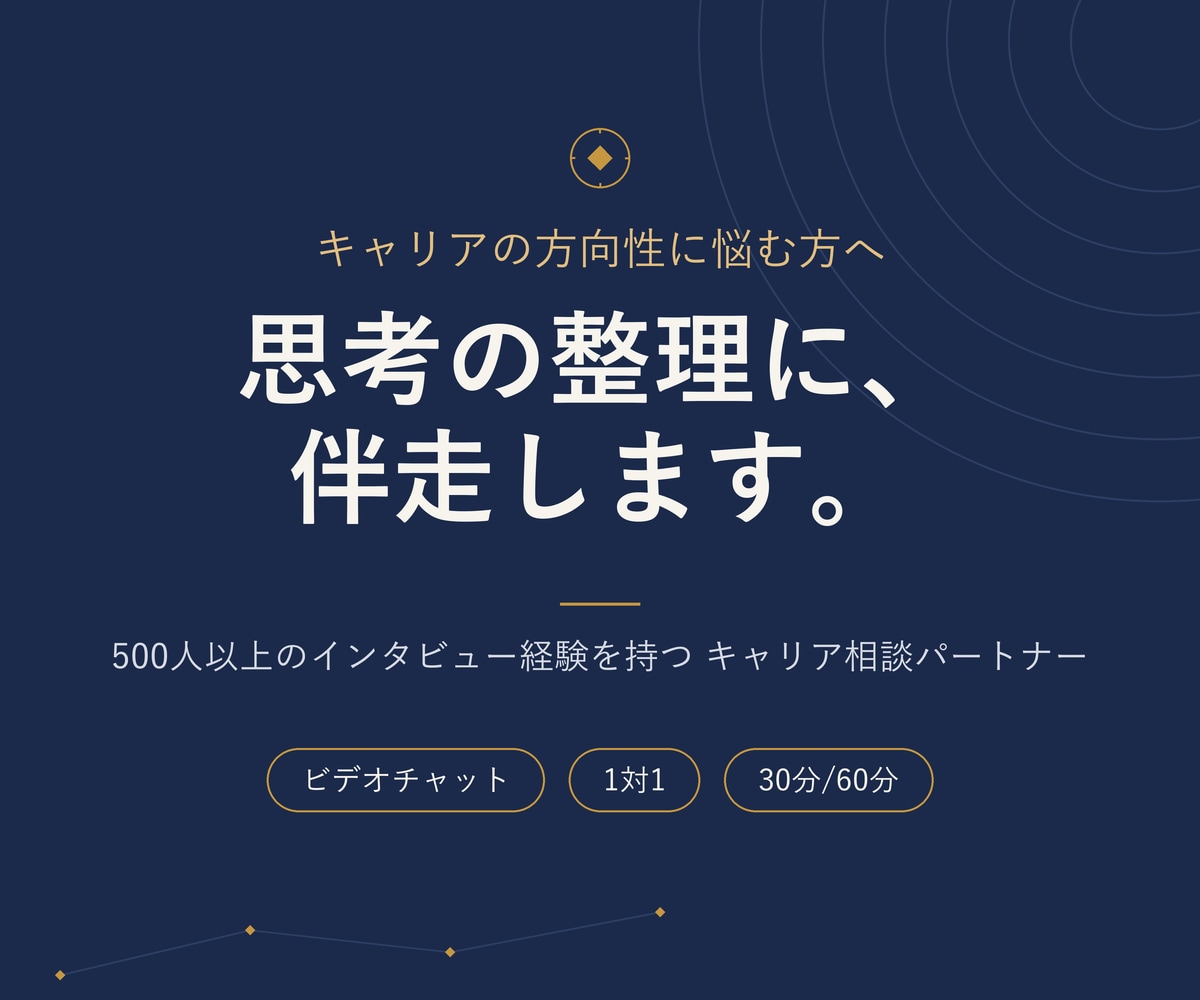 キャリアの悩みを言語化し次の一歩を一緒に考えます “問いの力”で、あなたが話すほどに思考が整理されていきます イメージ1