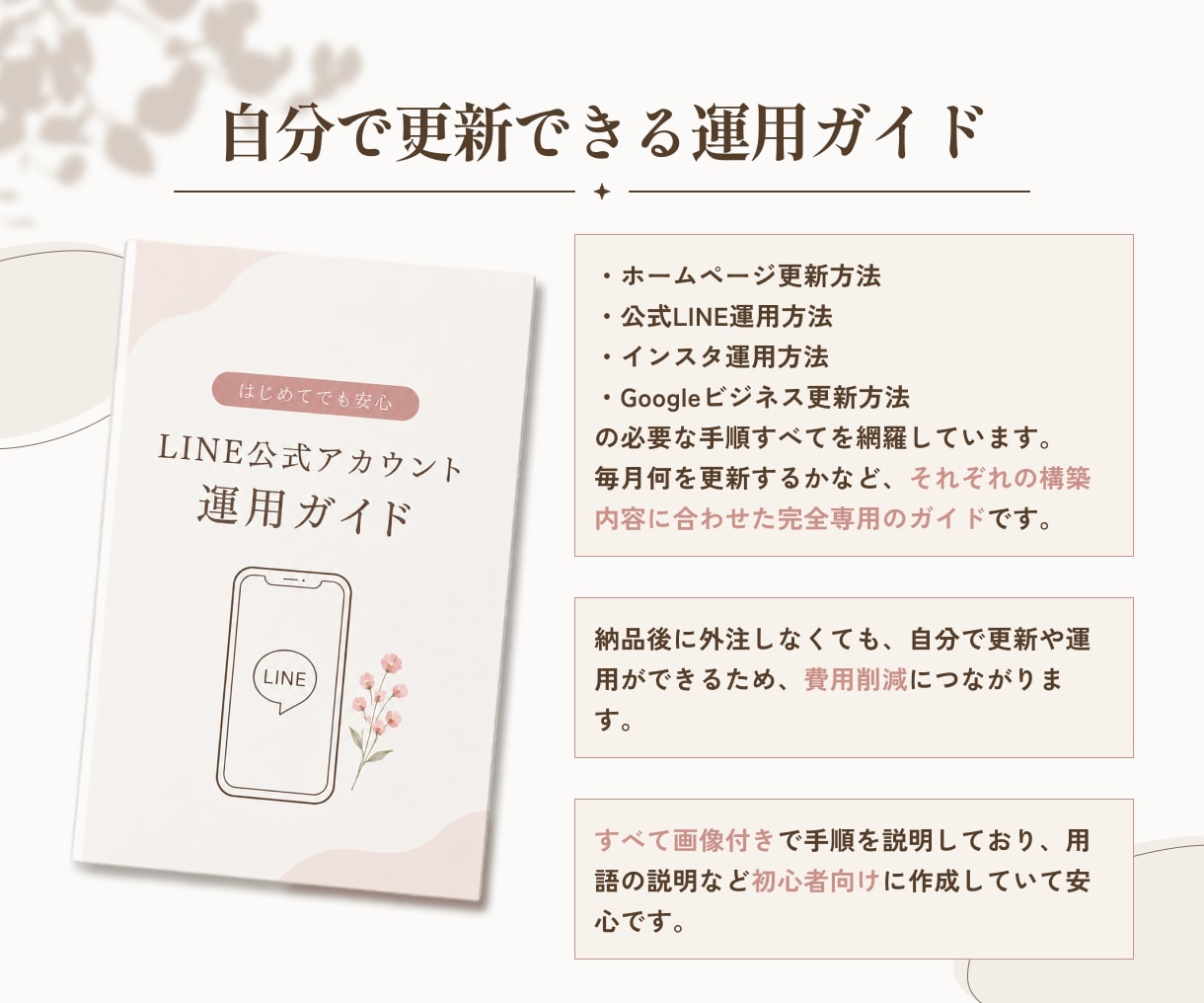 サロンなど個人店の開業準備をまとめてサポートします HP・LINE・Instagram・Googleを一括対応！ イメージ7