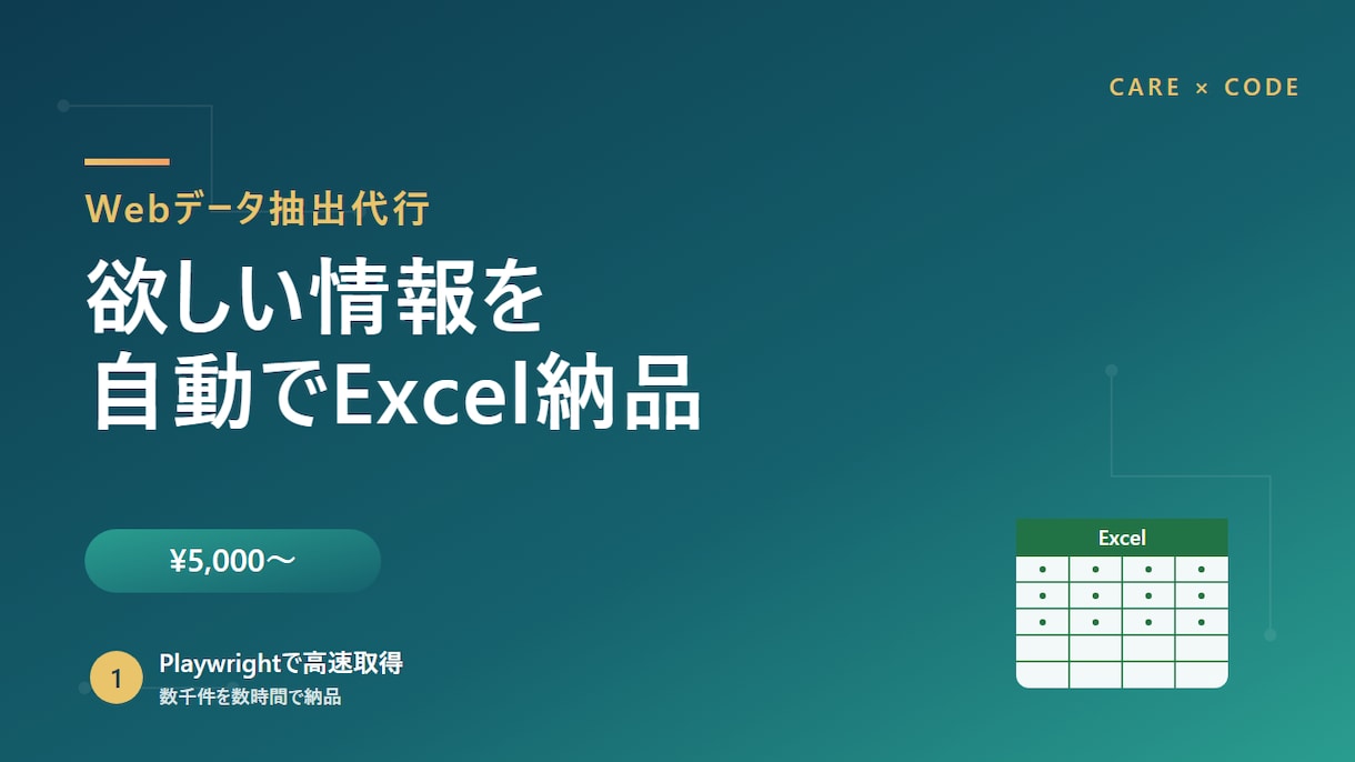 サイトから必要なデータを抽出しExcel納品します 手作業では何時間もかかる収集作業を、自動化で瞬時に イメージ1