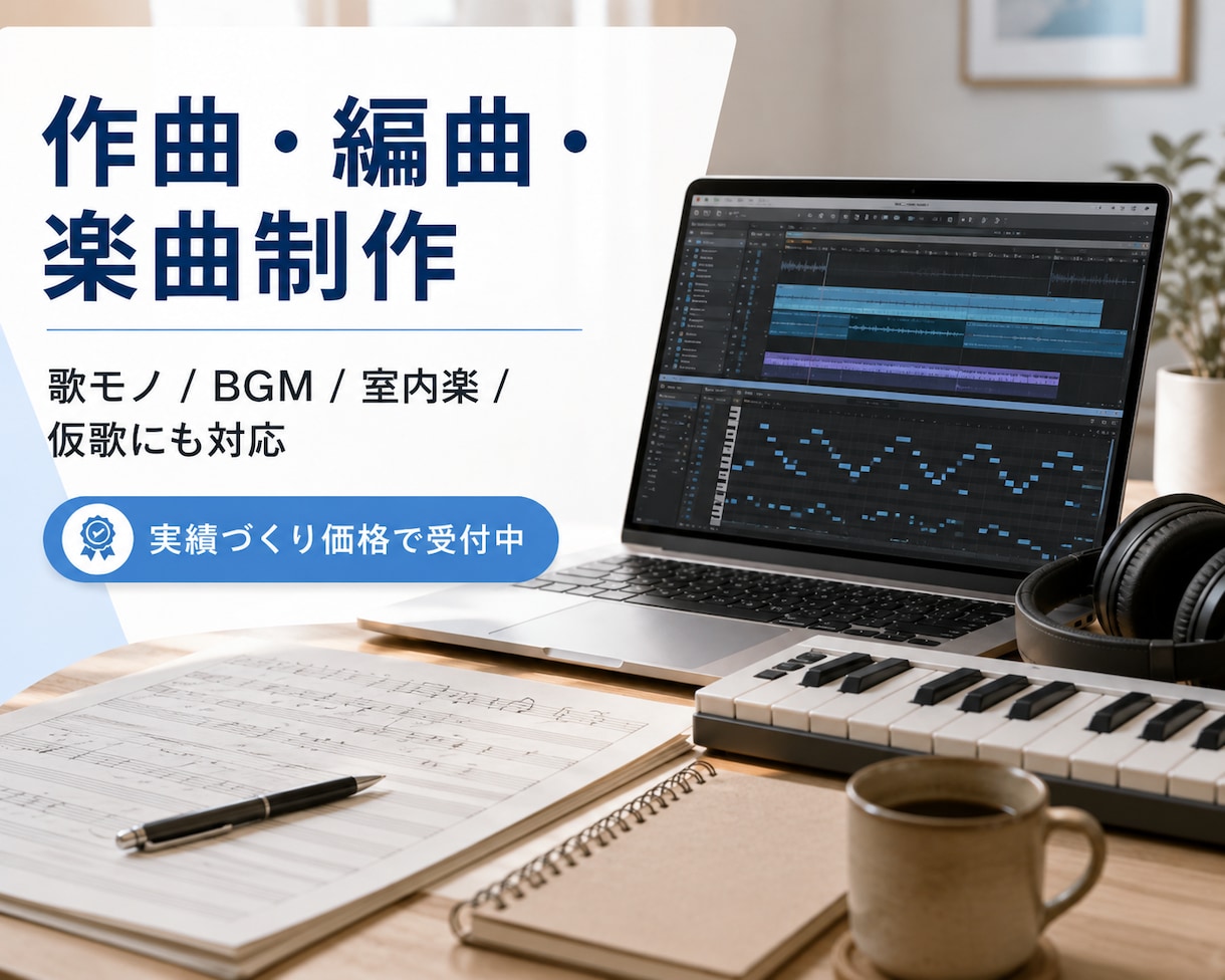現役ボカロP＆弦楽奏者が貴方のために作編曲します 歌モノ・BGM・電子音楽から生演奏用までの作曲・編曲に対応 イメージ1