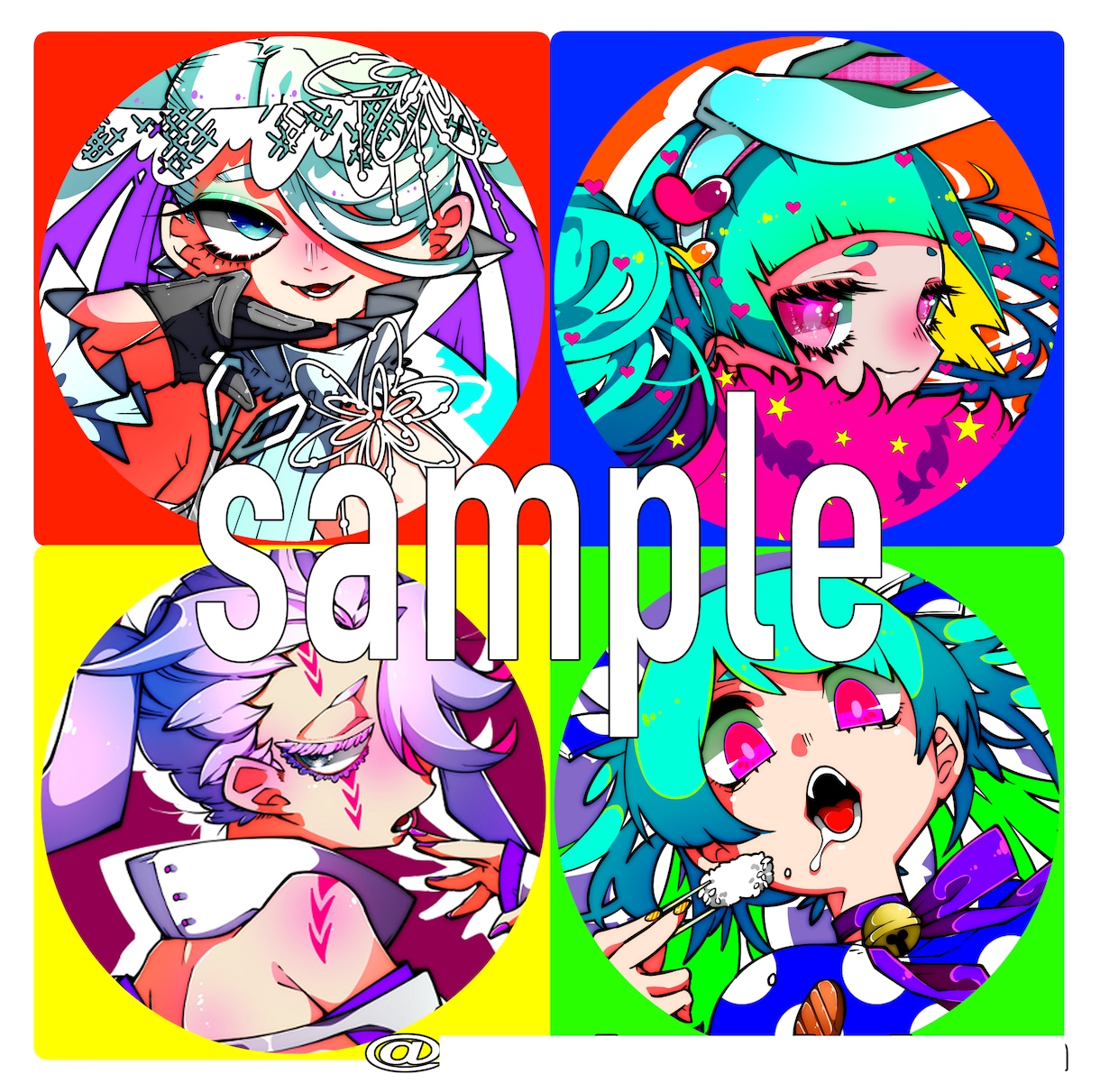 パキッとカラフルな絵柄でアイコンを描きます 思わず目を惹く！そんなアイコンorヘッダー描きます！ イメージ2