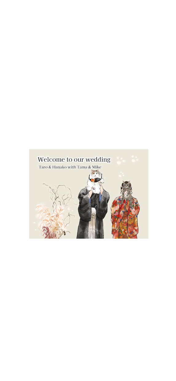 結婚式の似顔絵ウェルカムボード描きます 前撮りしてなくても大丈夫！好きな衣装や表情にチェンジ♪ イメージ4