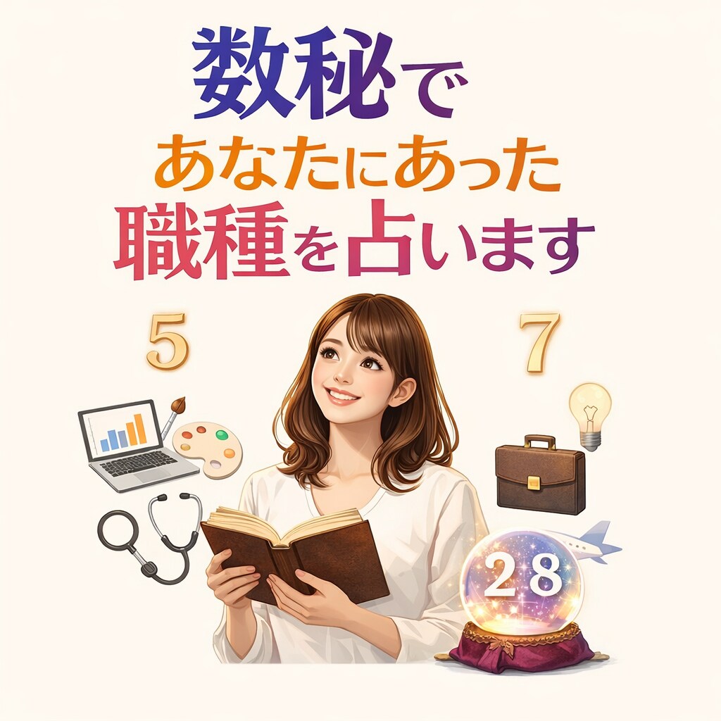 数秘であなたにあった職業を占います 私にはどんな仕事が合うのか悩んでいる方へ イメージ1
