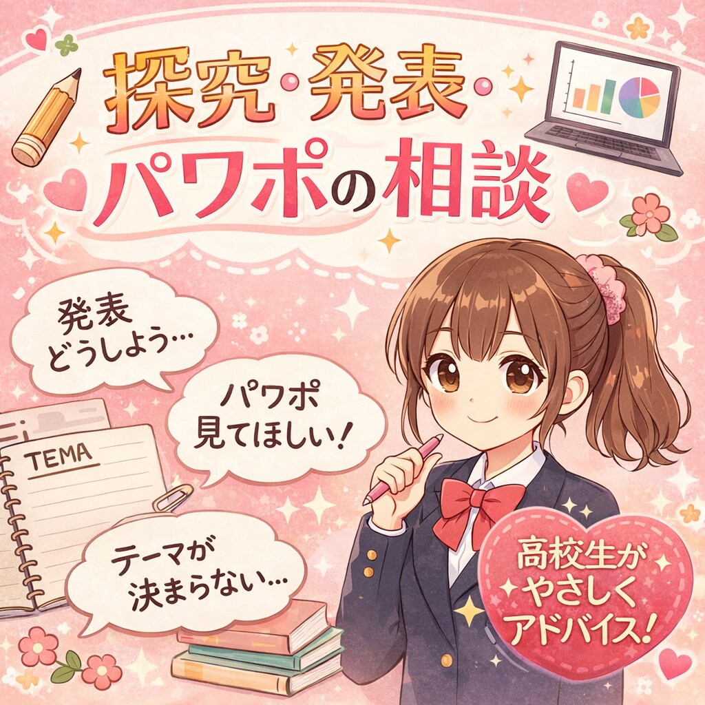 学生向け｜探究・発表・パワポの相談にのります あなたのペースに合わせて進めます イメージ1
