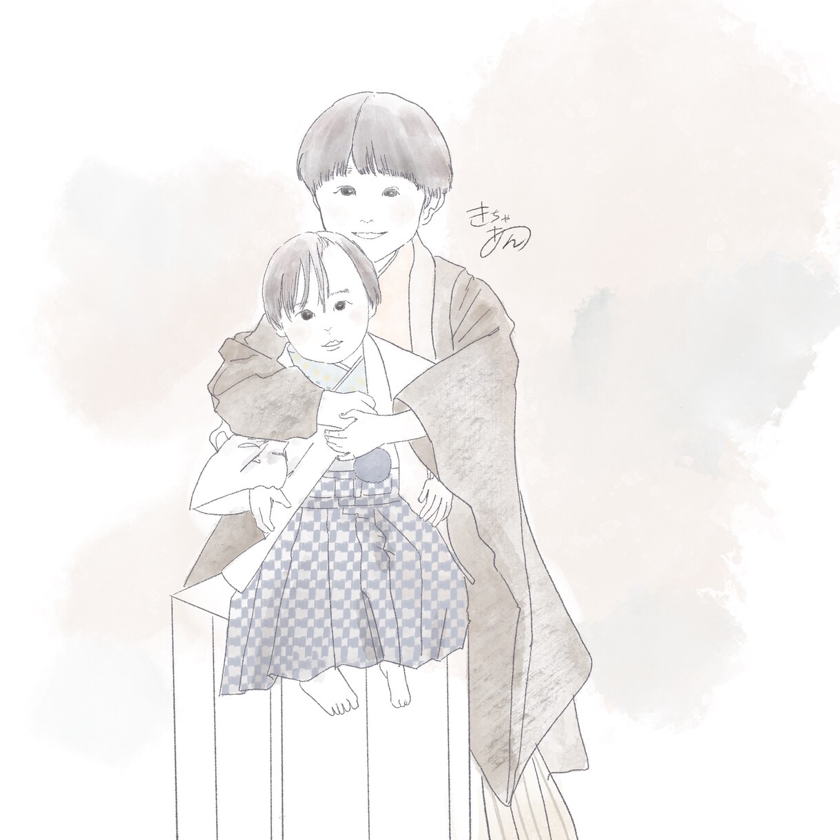 記念日や贈り物にぴったります おしゃれで繊細、心が温かくなる似顔絵描きます イメージ1