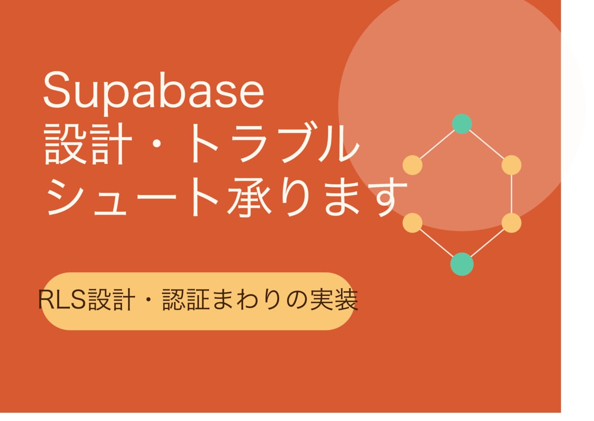 SupabaseのRLS設計を代行します RLSがなぜか効かない、を解決します イメージ1