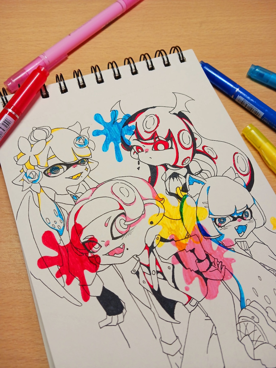 スプラトゥーン風アイコンイラスト描きます 思い描くオリジナルイカタコちゃんをアイコンにしてみませんか？ イメージ1