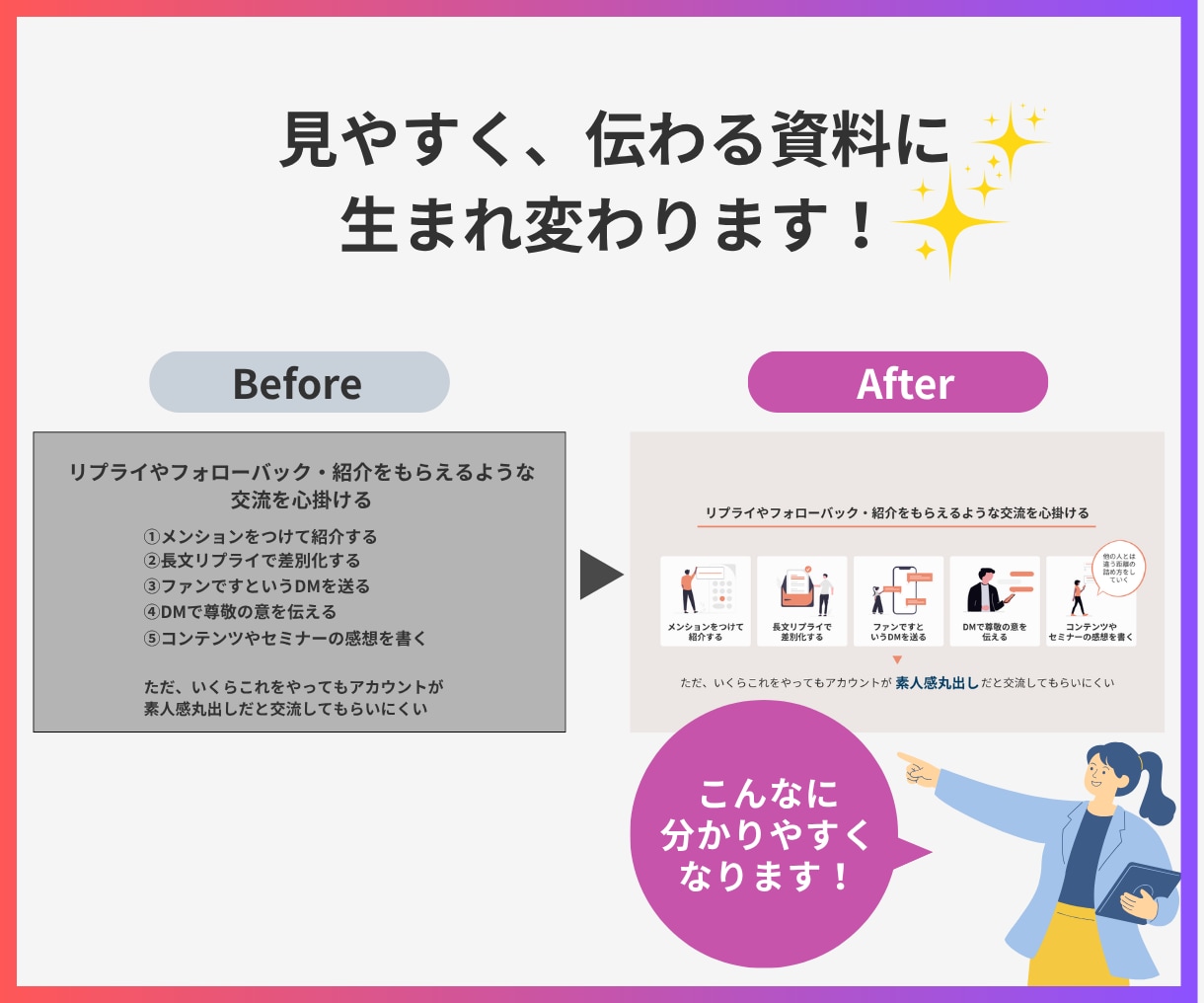 世界観が伝わるスライド資料を作成します 起業家・SNS発信者向け｜あなたらしさと伝わりやすさを両立 イメージ3