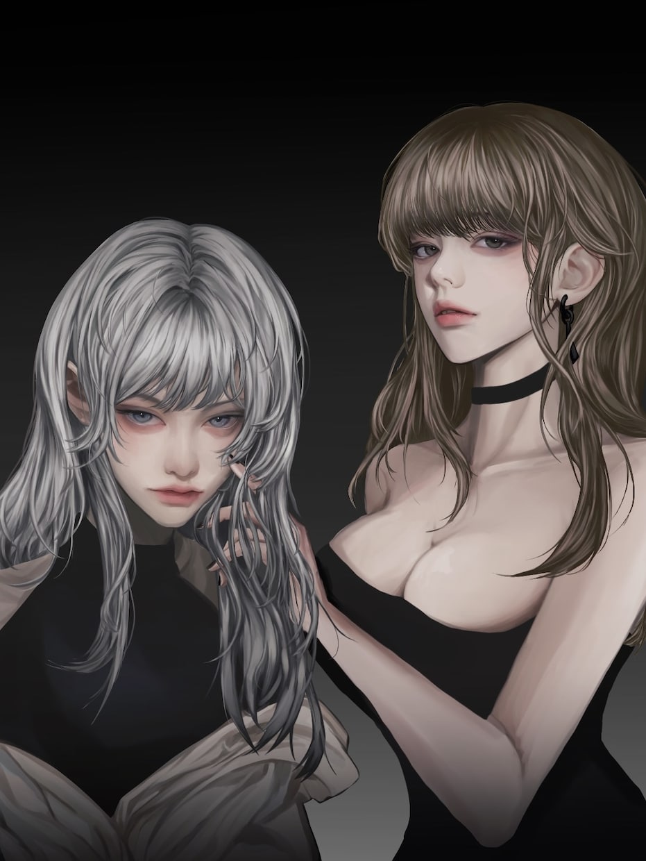 キャラクターイラストを描いてあげます 実際と似ていますが美形に変換されたキャラクターを描いています イメージ1