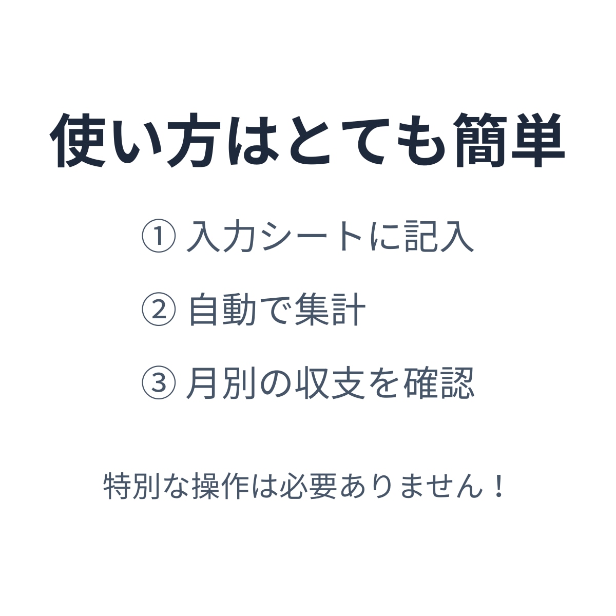 入力するだけで収支管理できるシート提供します 初心者でも迷わず使える超シンプル設計 イメージ3