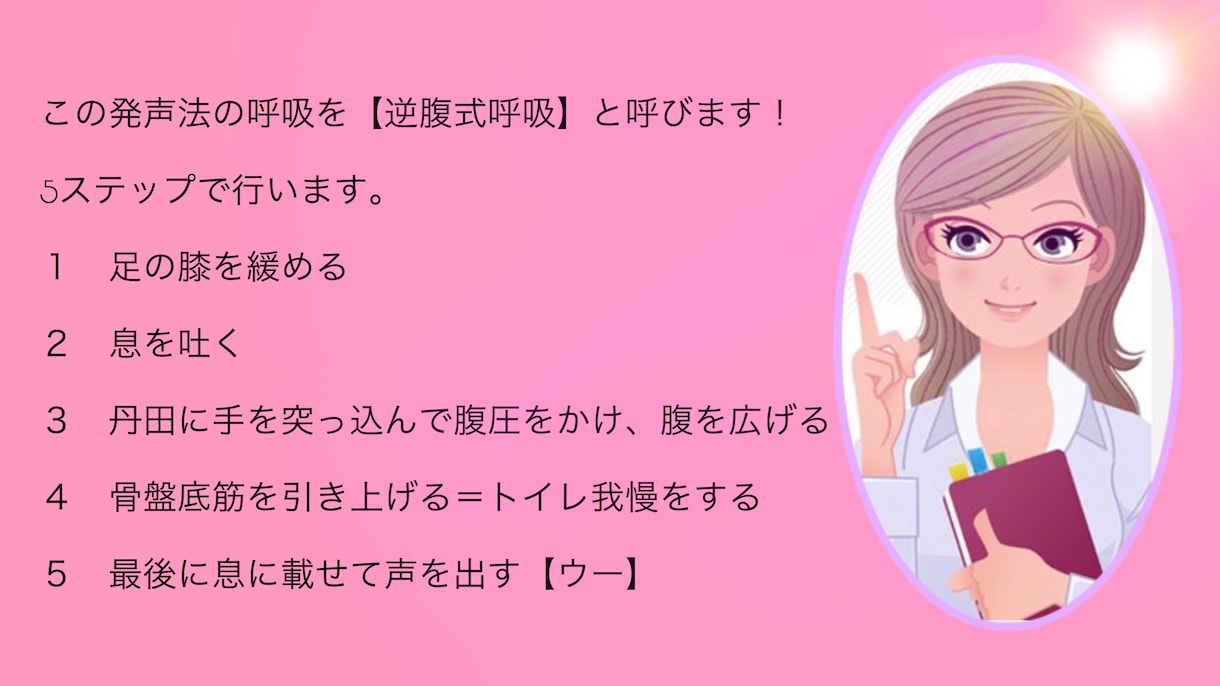 呼吸を制する者は歌を制する～歌に最適な呼吸教えます 逆腹式呼吸【腹圧式呼吸】を駆使し喉に優しい、表現豊かな歌を！ イメージ2