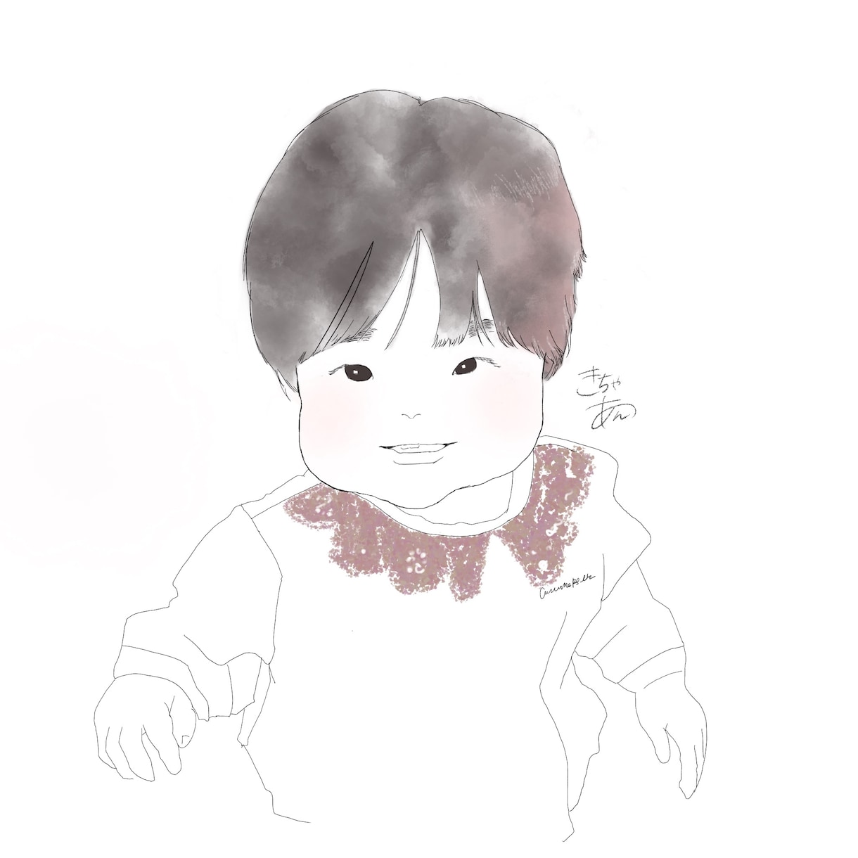 記念日や贈り物にぴったります おしゃれで繊細、心が温かくなる似顔絵描きます イメージ3