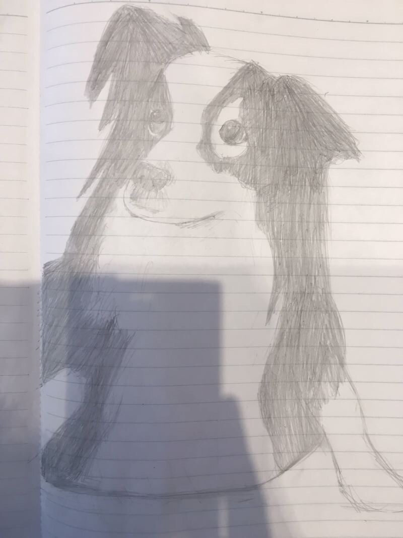 リアルに人や動物の似顔絵を描けます 鉛筆や水彩でA4のスケッチブックにありのままの姿を描きます。 イメージ5