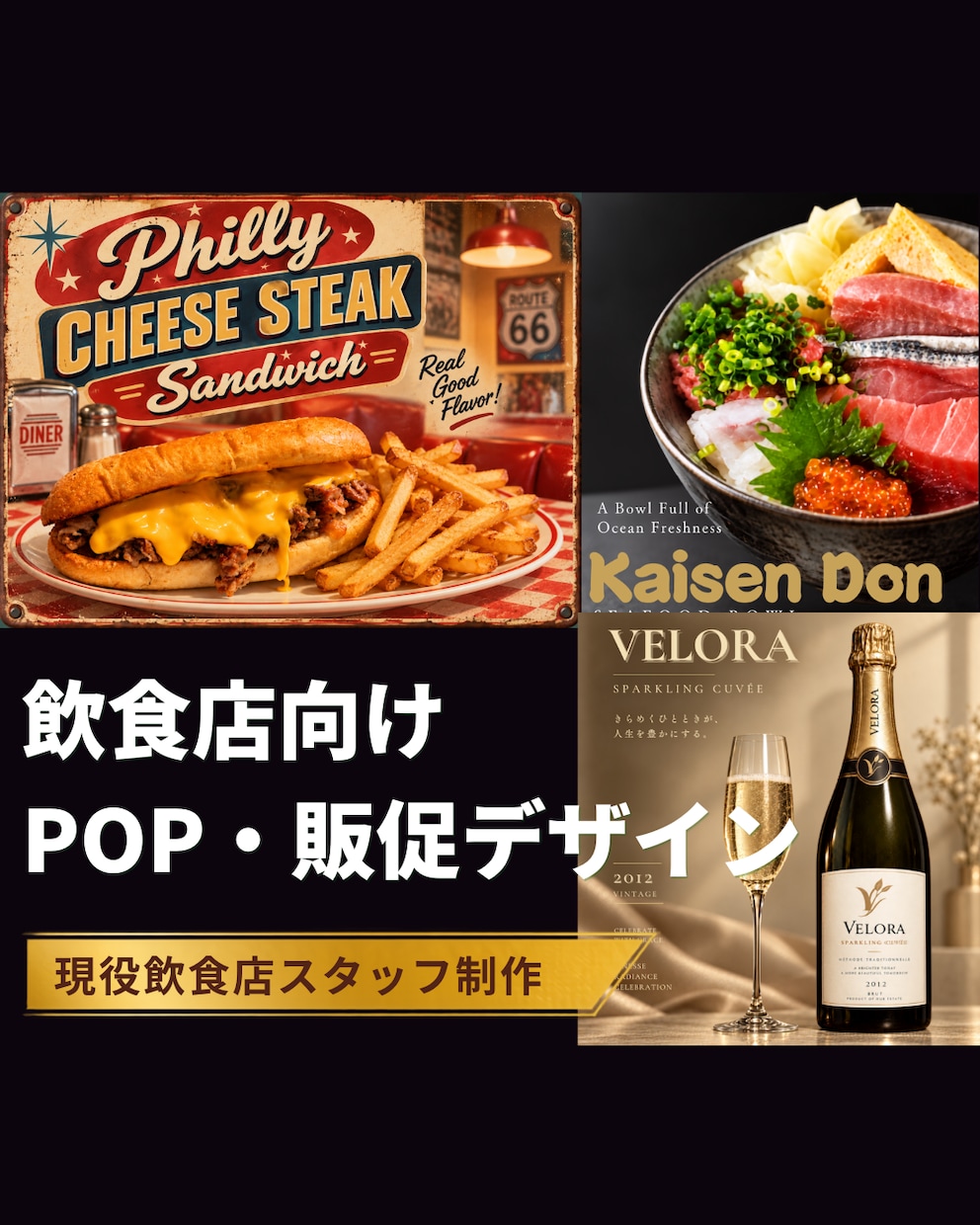 現役飲食店スタッフが伝わるPOP・販促を制作します お店の魅力が伝わる販促デザインを制作します イメージ1