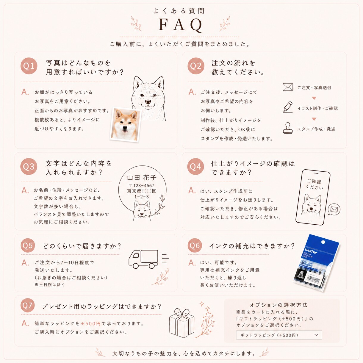 ペットの写真からオーダースタンプ制作します 写真から世界にひとつのスタンプ制作♪ イメージ9
