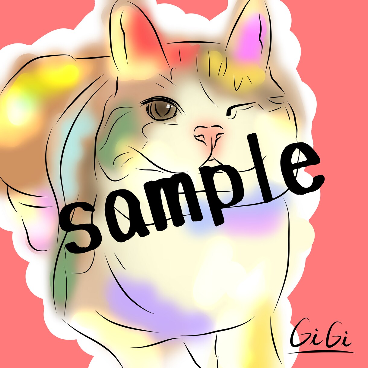 大切なペットのイラスト描かせて頂きます 写真や画像から、シンプルで淡いカラーのイラスト仕上げます！ イメージ5