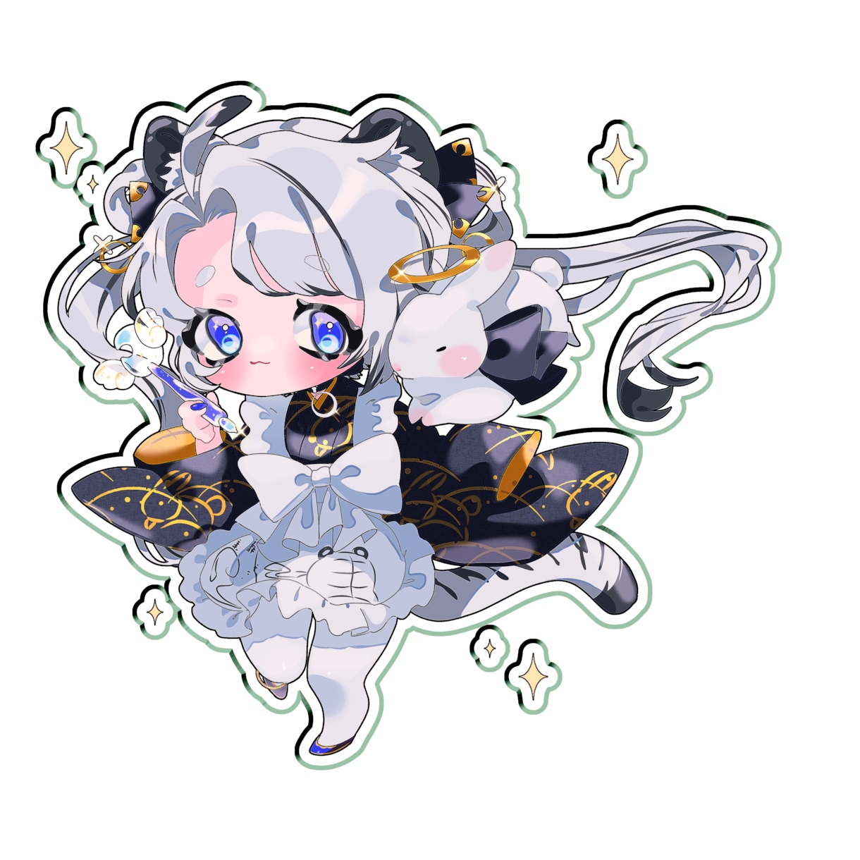 キラキラぷにぷに？！【SDキャラ】を描きます キラぷに なフチが特徴的！活動者様や準備中の方向けイラスト！ イメージ2