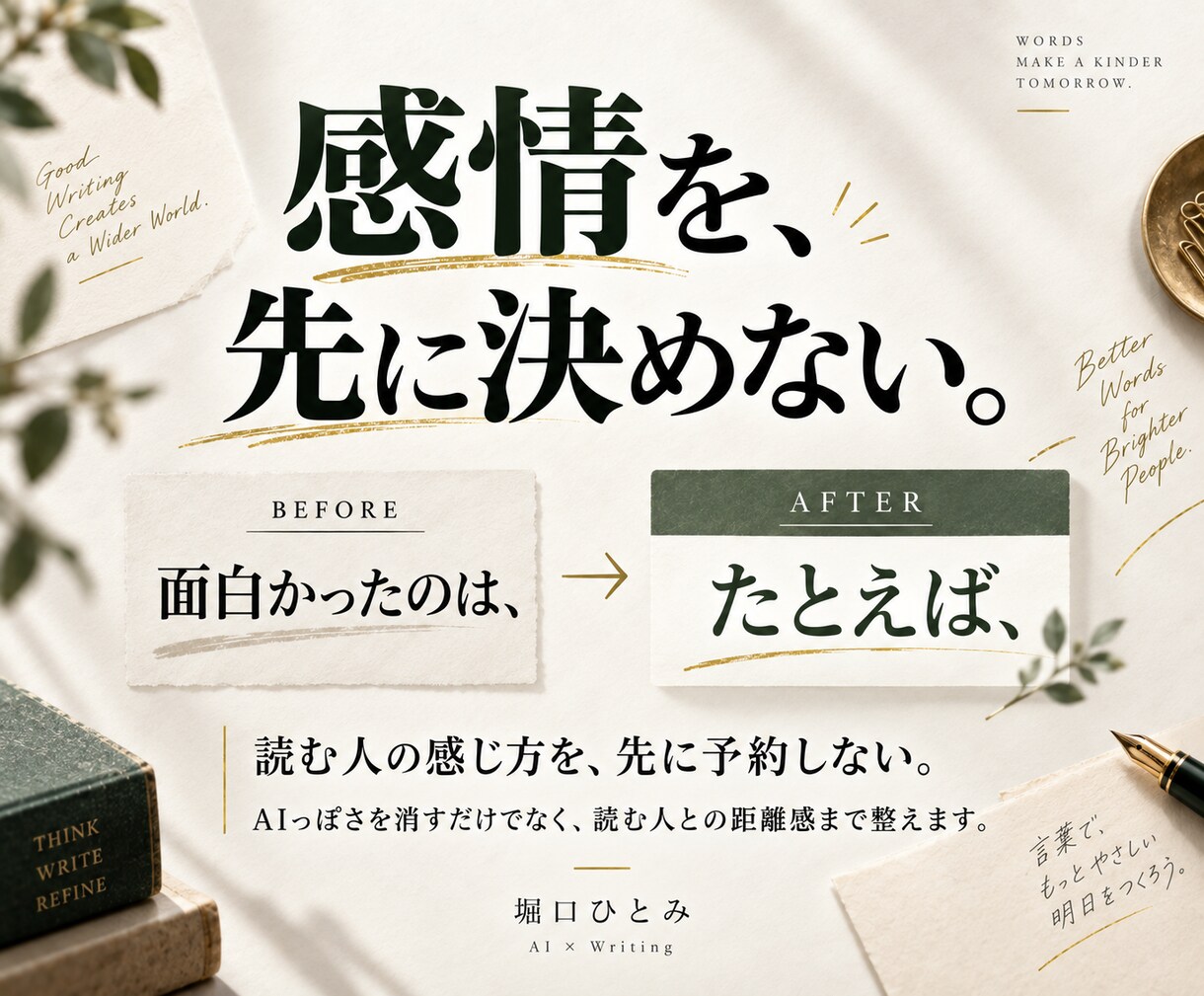 AIで作ったサービス紹介文を、伝わる言葉に整えます コーチ・講師・コンサル・個人事業主｜あなたらしさ伝わる文章へ イメージ6