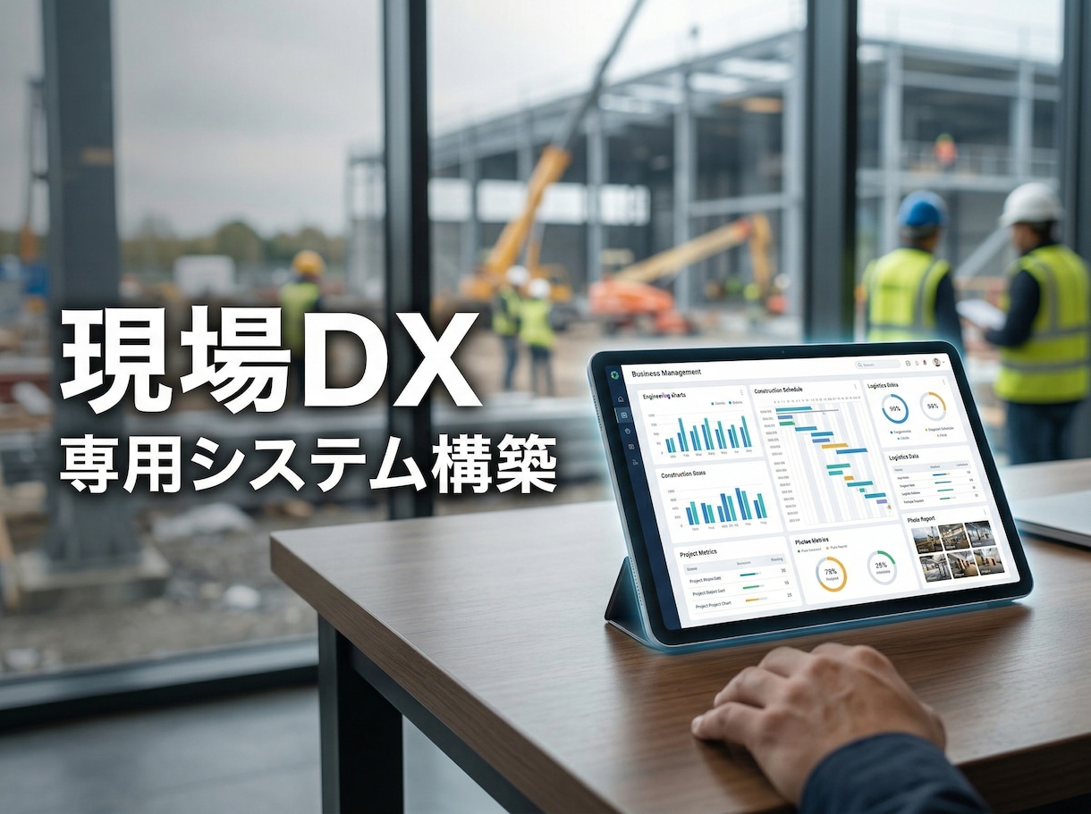 建設現場のアナログ管理を無くす専用システム作ります 現場のDX化！日報や工程管理をスマホ一つで完結させます イメージ1