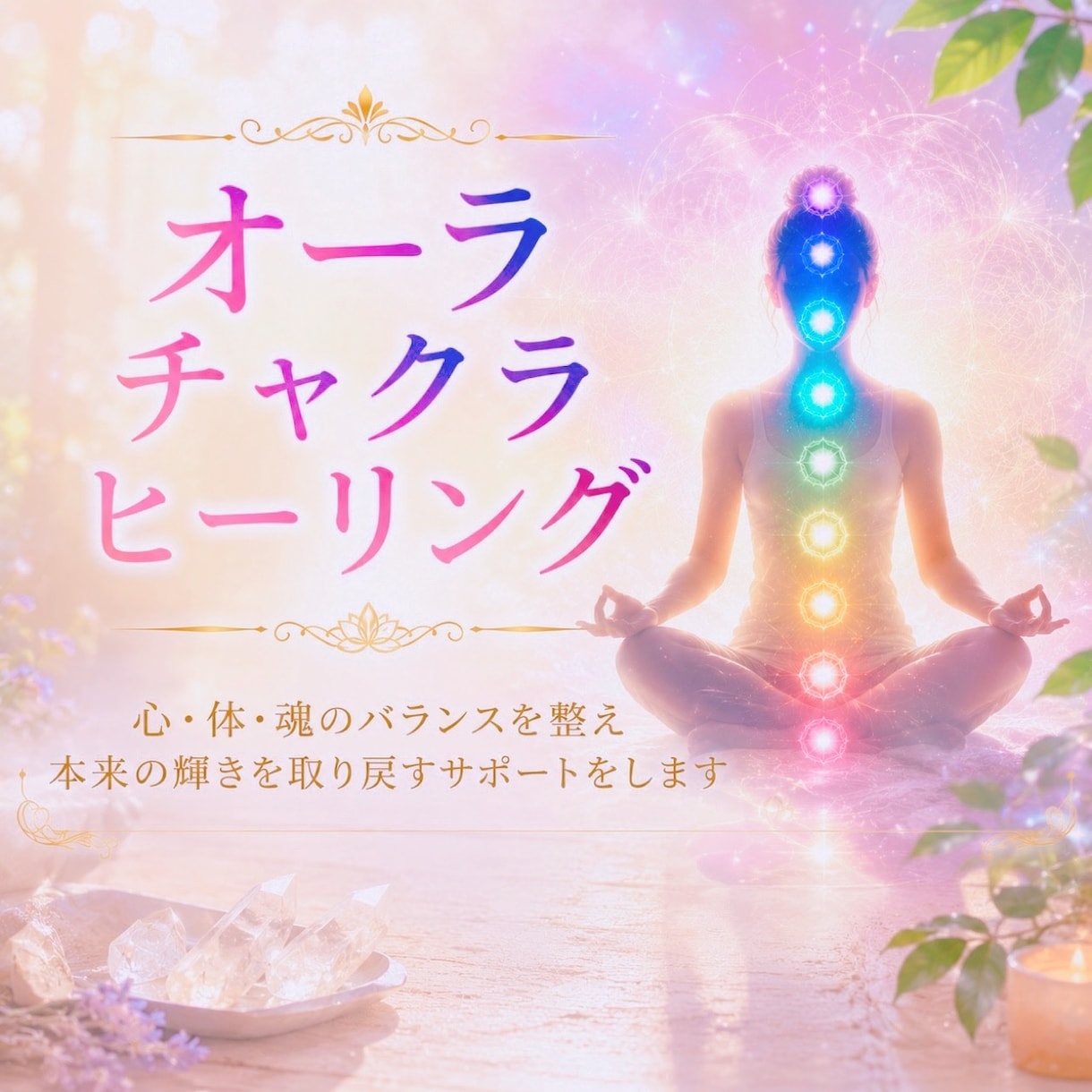 今のオーラ&チャクラリーディング+ヒーリングします あなたの本質と魂の声を読み解き、心とエネルギーを整えます イメージ1