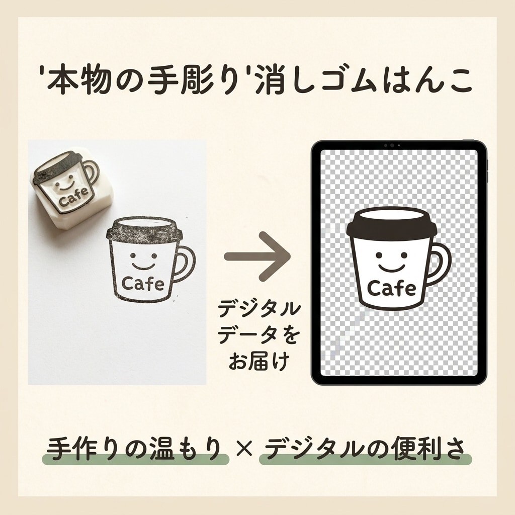 温かみのあるデジタルロゴ・アイコンをお届けします デジタルブラシでは出せない"本物の質感"を丁寧に作ります イメージ1