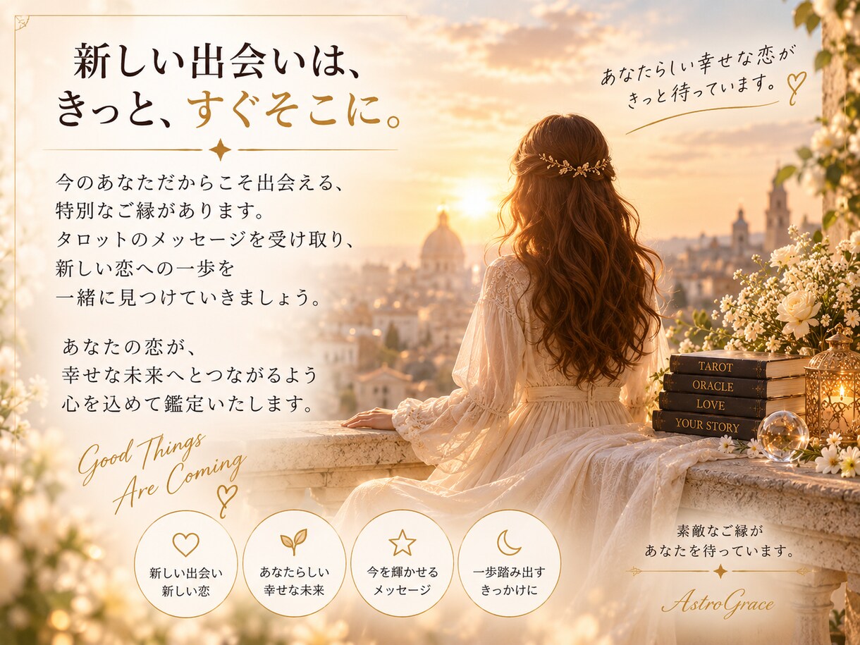 あなたに訪れる出会いをタロットで読み解きます これからの恋の流れと素敵な出会いへのヒントをお伝えします イメージ5