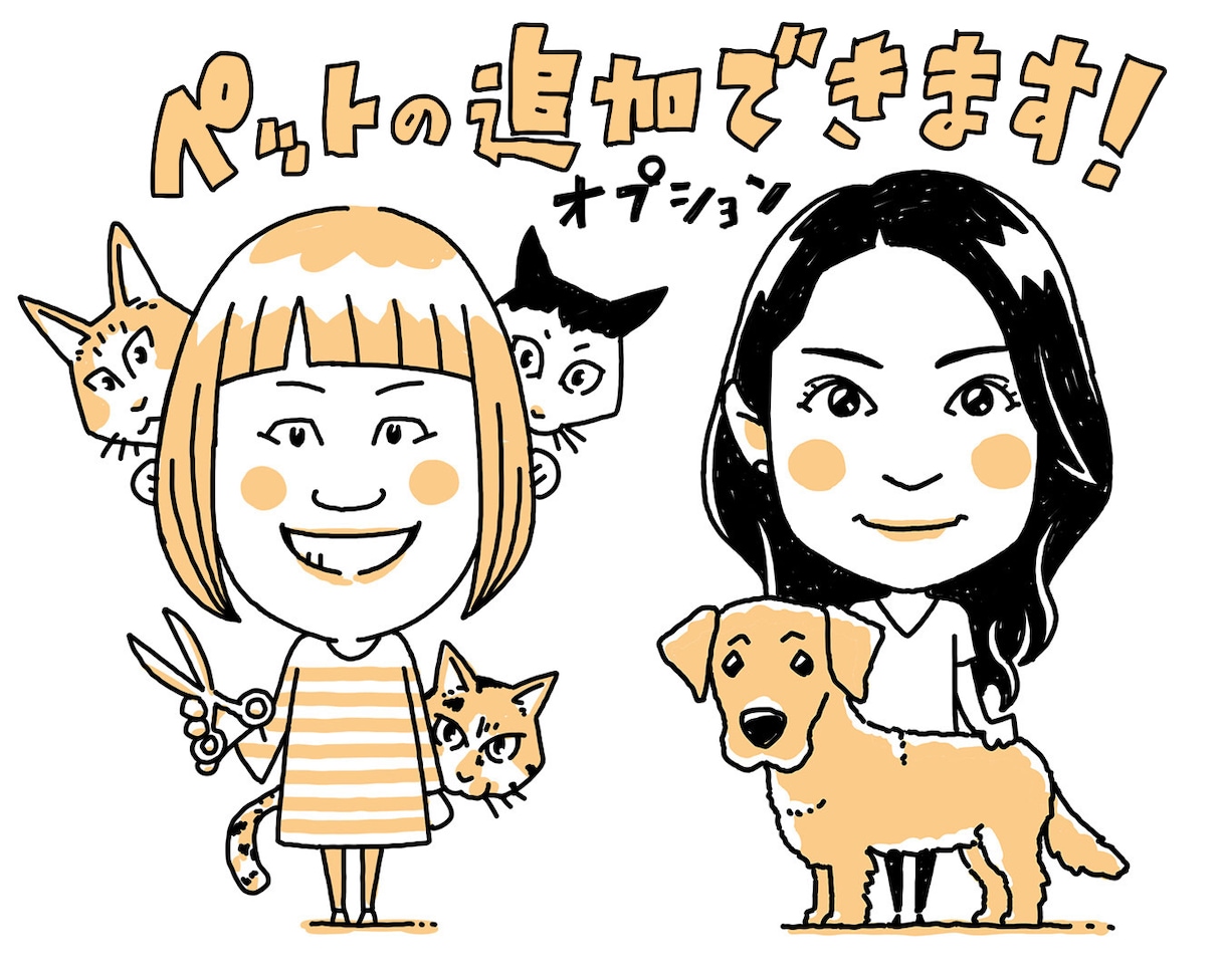 シンプルなタッチのかわいい似顔絵描きます SNSのアイコンに大人気！可愛くて似ているシンプルな似顔絵！ イメージ2